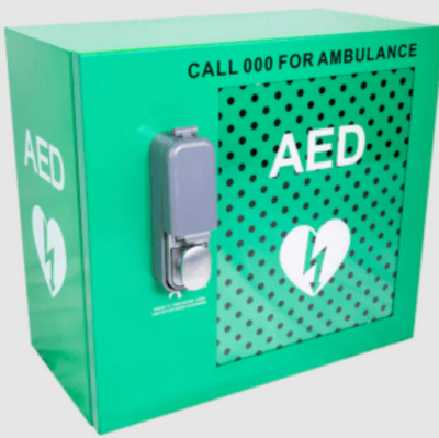 CARDIACT Alarmed Outdoor AED Cabinet with Lock 48 x 47 x 31cm