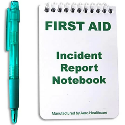 First Aid Notebook with Pen